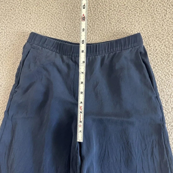 Theory Womens Silk Wide Leg Pants Flowy Pull On Cropped - Picture 16 of 16